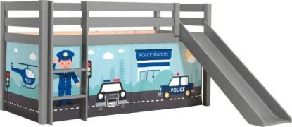 Vipack Speelbed Pino, massief dennenhout, met lattenbodem en textielse...