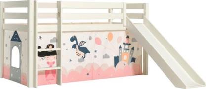 Vipack Speelbed Pino, massief dennenhout, met lattenbodem en textielse...