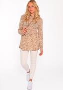 Zwillingsherz Kasjmiertrui Hoodie "Leo Print" met losse fit en capucho...