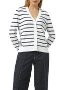 Comma Vest met v-hals en gestreepte look