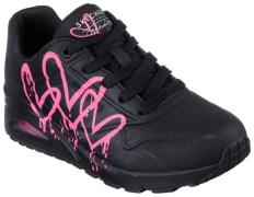 Skechers Sneakers UNO DRIPPING IN LOVE met hart-graffiti-print, vrijet...