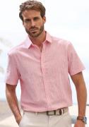 John Devin Overhemd met korte mouwen In linnen look, Gestreept overhem...