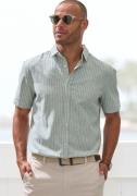 John Devin Overhemd met korte mouwen In linnen look, Gestreept overhem...
