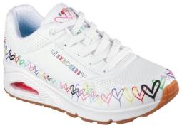 Skechers Sneakers Uno , wig sneaker, plateausneaker met bedrukte zool