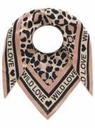 Zwillingsherz Driehoekig sjaaltje Driestuk katoen met leo-patroon en t...