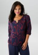 Aniston PLUS Shirt met lange mouwen met groot grafisch druk