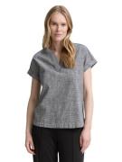 Tom Tailor Blouse met korte mouwen in tuniek-stijl, geruit