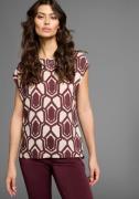 Laura Scott Gedessineerde blouse met een asymmetrische zoom