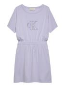 Calvin Klein Jerseyjurk MONOLOGO METALLIC T-SHIRT DRESS