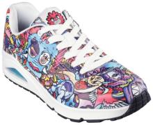 Skechers Sneakers UNO - COLOR DOODLE Wedge sneaker, veterschoen, retro...