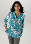 Aniston SELECTED Blouse zonder sluiting met schilderachtige bloemenpri...
