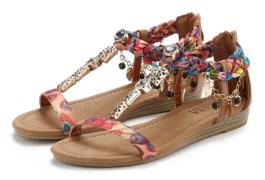 Lascana Sandalen Zomerschoen, sandaal, met sierketting en sierstenen i...