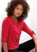 Lascana Shirt met 3/4-mouwen Met kleine cut-out onder aan de mouwen