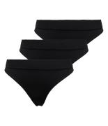 Only T-string ONLVICKY RIB S-LESS THONG 3-PK NOOS (set, 3 stuks)