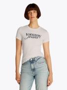 TOMMY JEANS T-shirt met logoprint op borsthoogte