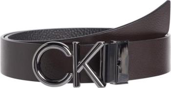 Calvin Klein Leren riem ADJ/REV CK METAL BOMBE PB 35MM