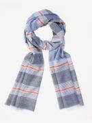 MONTI Sjaal gemaakt van lichte katoen, streepdesign, korte franjes