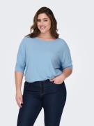 ONLY CARMAKOMA Shirt met 3/4-mouwen CARLAMOUR 3/4 TOP JRS NOOS