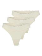 Only Tanga ONLCHLOE LACE S.S THONG 3-PACK ACC (set, 3 stuks)