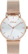 s.Oliver Kwartshorloge Horloge, dameshorloge, analoog, stalen armband