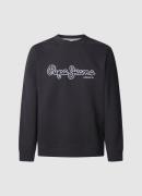 Pepe Jeans Sweatshirt DORIAN CREW met logoprint in used look