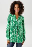 Aniston CASUAL Blouse zonder sluiting met letters gedessineerd
