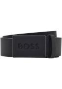 Boss Leren riem Boss_Icon-S1_Sz40 met boss-logo-reliëf op de riemgesp