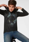KIDSWORLD Capuchonshirt PANTHER - Fotoprint Lange mouwen, basic pasvor...