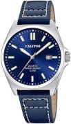 CALYPSO WATCHES Kwartshorloge Basic Horloge, herenhorloge, leren band,...