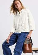 STREET ONE Overhemdblouse met borduursel en knoopsluiting