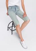 Arizona Capri jeans smalle pasvorm, met destroyed-effecten, lage taill...