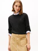 Tommy Hilfiger Trui met ronde hals CO CABLE C-NK LS SWEATER
