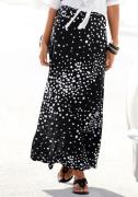 Vivance Maxirok met stippenprint en elastische tailleband, zomerse jer...