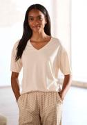 Lascana Pyjama top Met V-hals