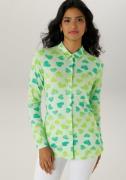 Aniston SELECTED Overhemdblouse met hartenprint allover
