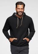 Man's World Hoodie lange mouwen, losse pasvorm, effen, met capuchon