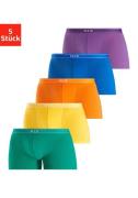 H.I.S Boxershort voor heren met strepen en logo op de band (set, 5 stu...