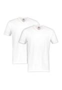 Lerros T-shirt LERROS dubbelpack T-shirt V-hals in premium katoenkwali...