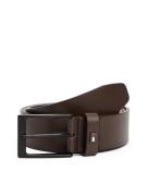 Tommy Hilfiger Leren riem LAYTON 3.5 Metalen patch, eenvoudige doornsl...