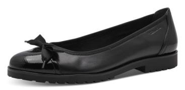 Tamaris Ballerina's , blokhak, pumps, zakelijke schoen met mooie stoff...