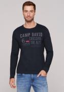 CAMP DAVID Sweatshirt met prints en borduursels
