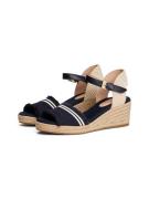Tommy Hilfiger Sleehaksandaaltjes FRINGE CANVAS MEDIUM WEDGE
