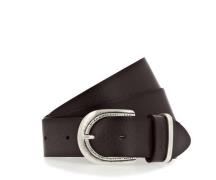 MUSTANG Leren riem Met donkere airbrush-randen en een ovale gesp, 3,5 ...