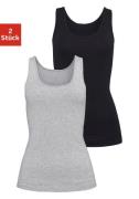 H.I.S Hemd van elastische katoen-kwaliteit, tanktop, onderhemd (Set va...