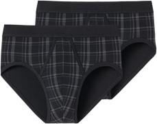 Schiesser Slip Original Classics met contrasterend ruitpatroon (2 stuk...