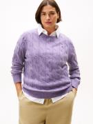 Tommy Hilfiger Curve Gebreide trui CRV SOFT WOOL CABLE C-NK LS SWT
