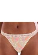 Lascana String van mesh met delicate, glanzende bloemenborduursel