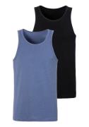 John Devin Tanktop in mooie mêlee-look (set, 2-delig, 2)