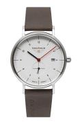 bauhaus Kwartshorloge Armbandhorloge, herenhorloge, datum, leren armba...