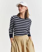 Gant Trui met ronde hals STRETCH COTTON CABLE STRIPE C-NECK